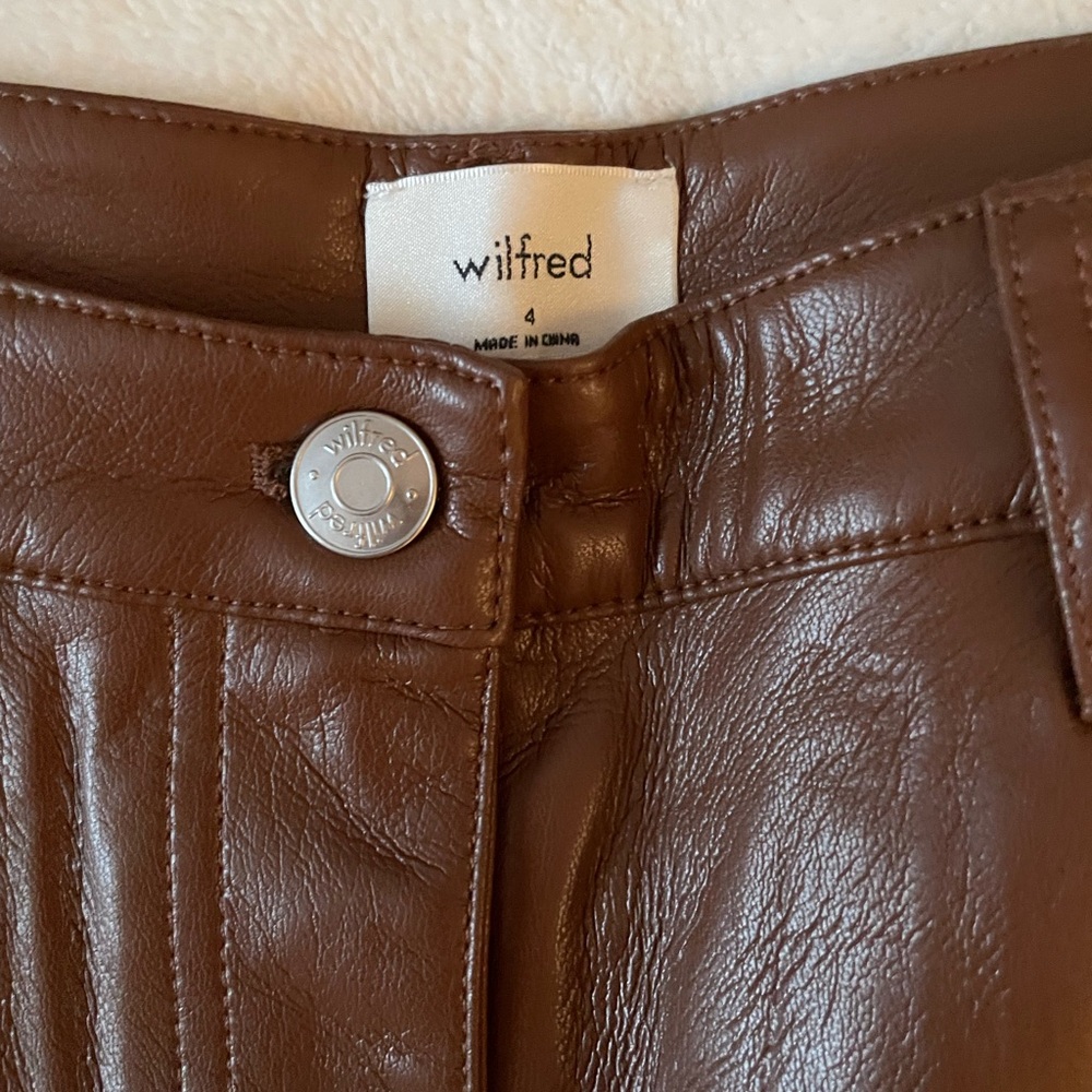 Aritzia Wilfred Melina Cropped Vegan Leather Pants - New - 4 - Picture 11 of 11